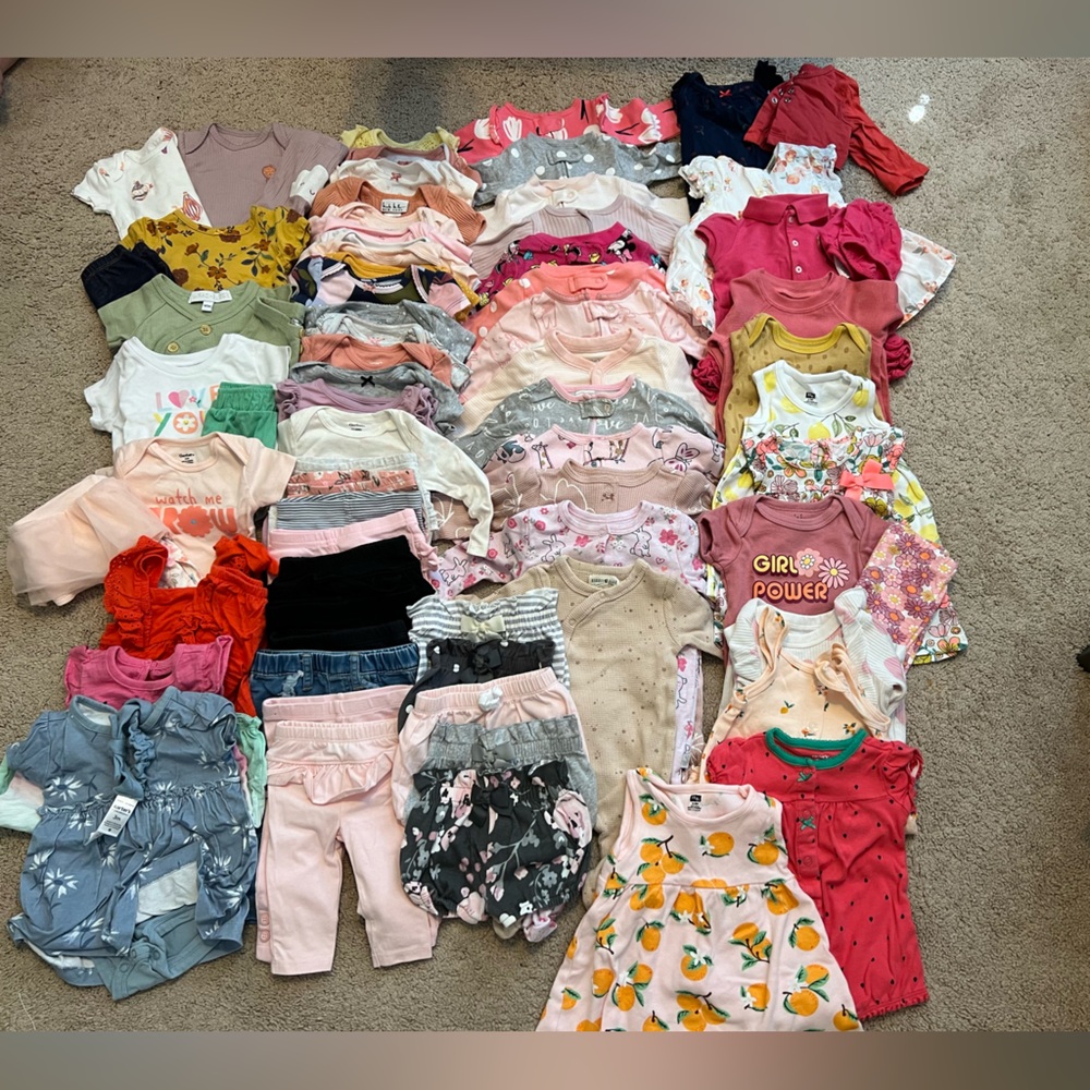 0-3 Month Girl Assorted Baby Clothing Bundle